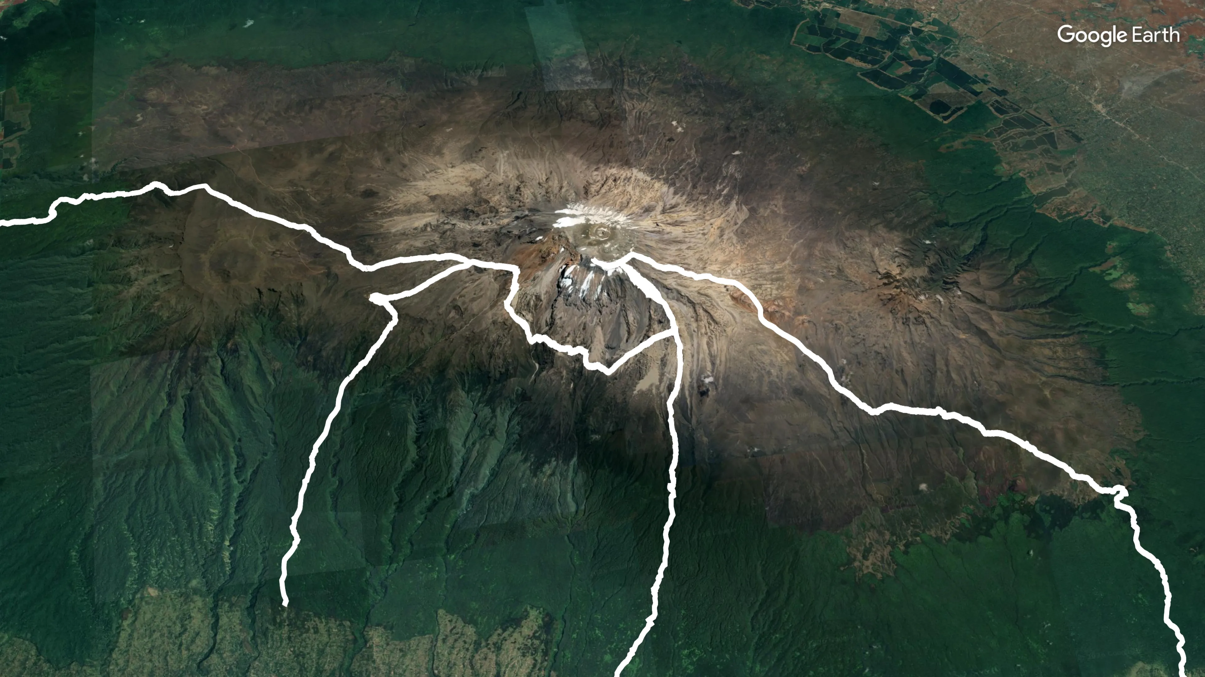 Kilimanjaro routes overview