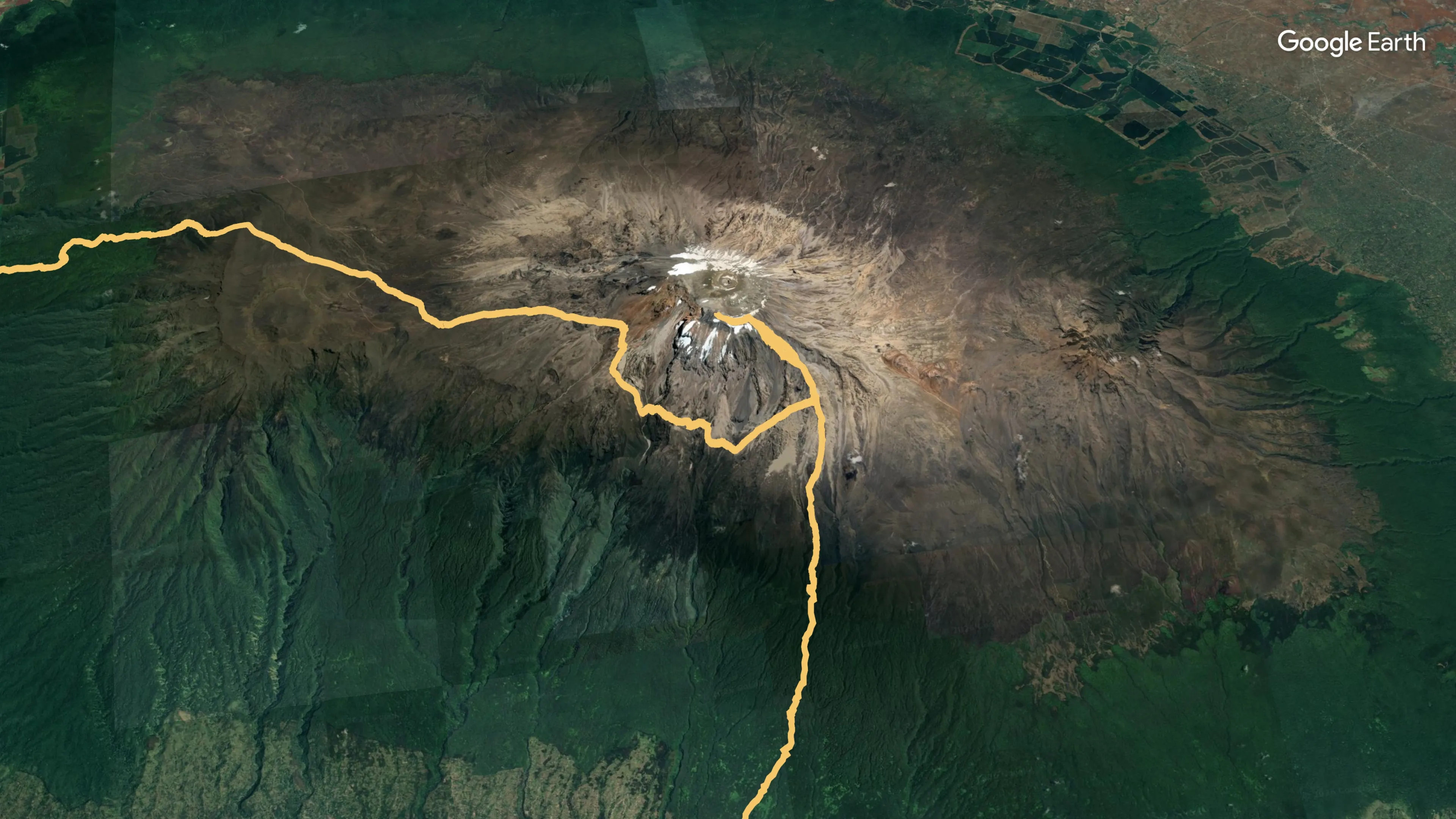 Lemosho Route highlighted